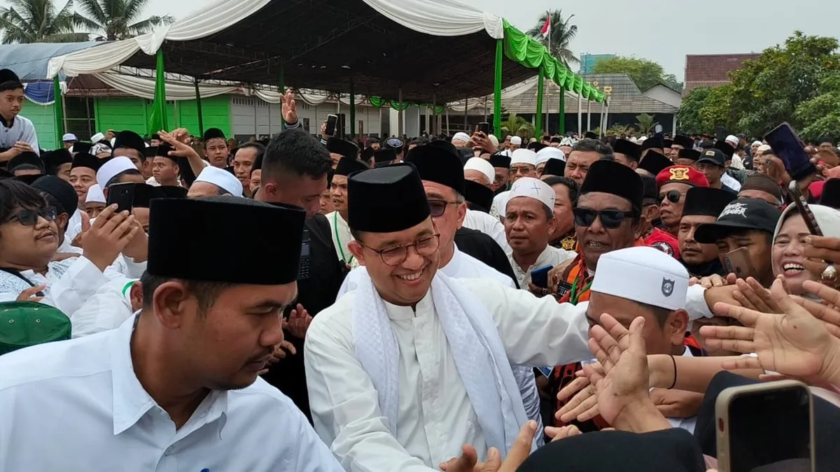 Anies Soroti Harga Beras dan Uang yang Tak Sampai ke Petani, Didukung Santri dengan Sorakan