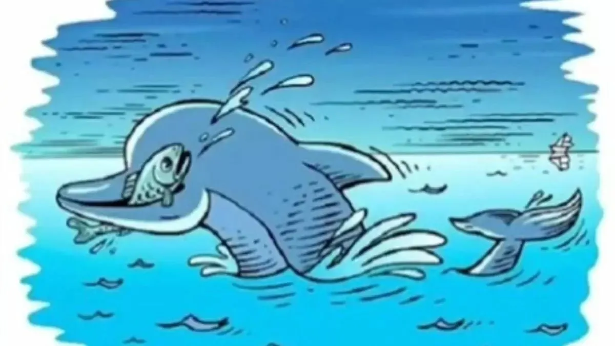 Tes Ilusi Optik: Bukan Hanya Ikan dan Lumba-lumba, Temukan 1 Hewan Lagi pada Gambar, Terlihat? 