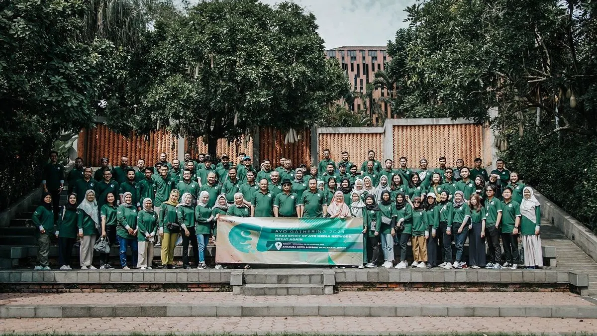 Kegiatan gathering dan rapat kerja Ayo Media Network di Bogor, Jawa Barat.