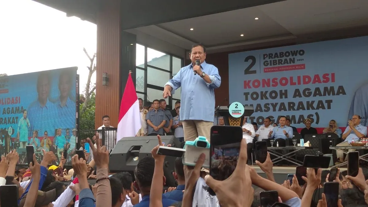 Santri dan Warga Tasikmalaya Sambut Prabowo Subianto dengan Panggilan Pak Gemoy