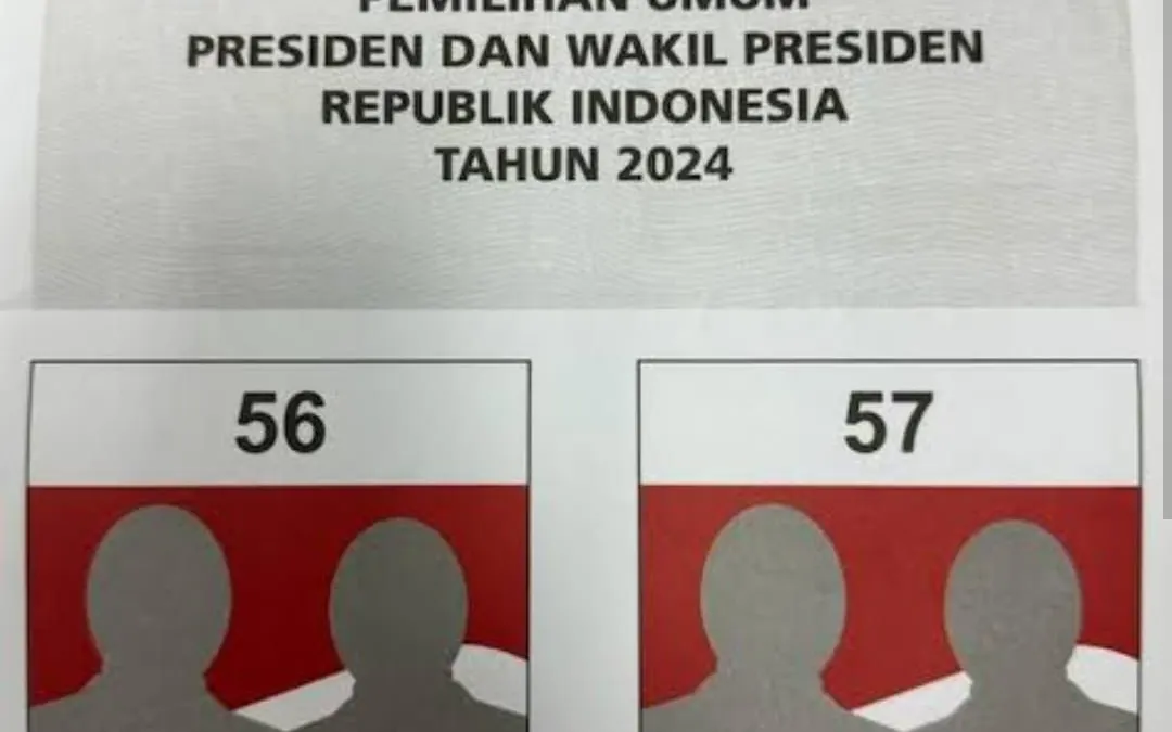 Simulasi Pemilu oleh KPUD bergambar dua paslon, KPU RI nyatakan human eror. Lintaside.com/tangkapan layar
