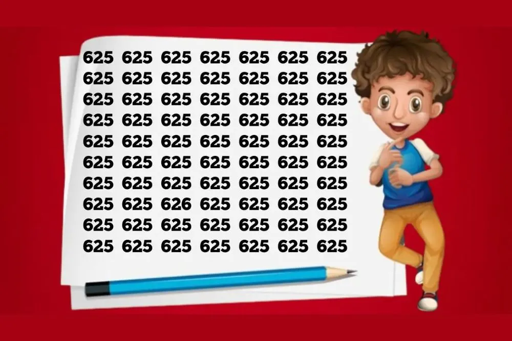 Tes Penglihatan: Temukan Angka 626 di antara Kumpulan Angka 625