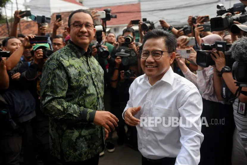 Bakal calon presiden (capres) Anies Baswedan mengunjungi kantor Dewan Pimpinan Pusat (DPP) Partai Kebangkitan Bangsa (PKB) di Jakarta, Senin, 11 September 2023.