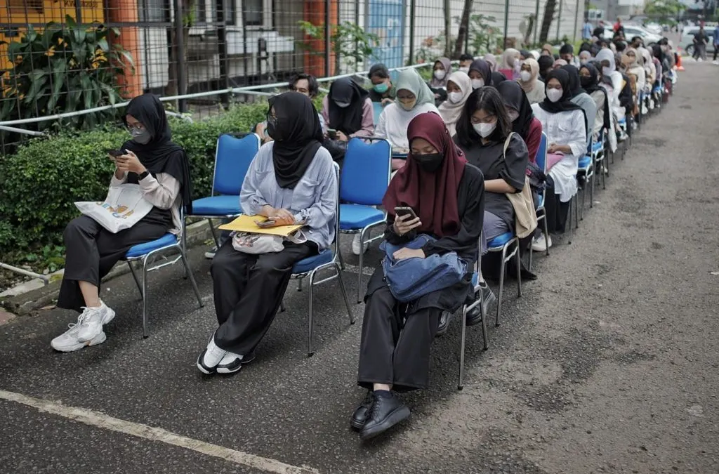 SNPMB di Kampus Universitas Pendidikan Indonesia (UPI), Jalan Setiabudhi, Bandung.