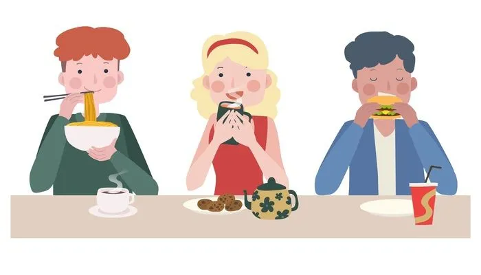 Ilustrasi cara makan bisa mengungkapkan tipe kepribadian seseorang.