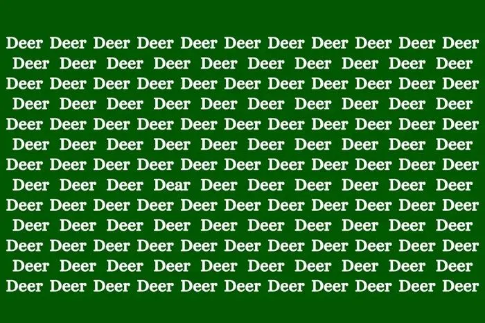 Tes Penglihatan: Yuk Cari Kata Dear dalam Kumpulan Kata Deer, Uji Seberapa Fokus Mata Kamu!