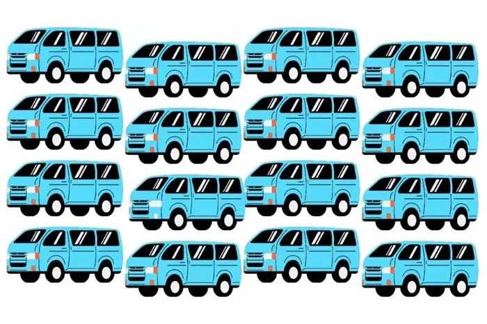 Tes Penglihatan: Coba Cari Satu Mobil Van Paling Berbeda, Latih Seberapa Tajam Mata Kamu!