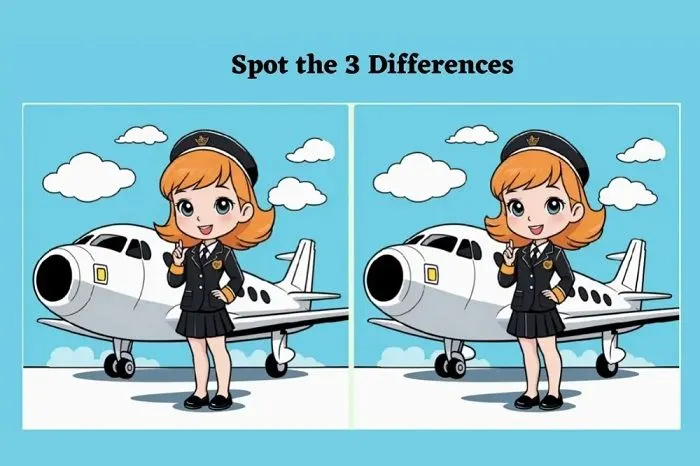 Tes IQ: Latih Fokus Mata! Cari 3 Perbedaan pada Gambar Pramugari Cantik Ini, Bisa Tidak?