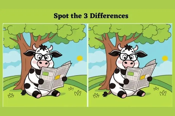 Tes IQ: Suka Tantangan? Yuk Coba Latih Kemampuan Observasi, Cari 3 Perbedaan pada Gambar Sapi Ini!