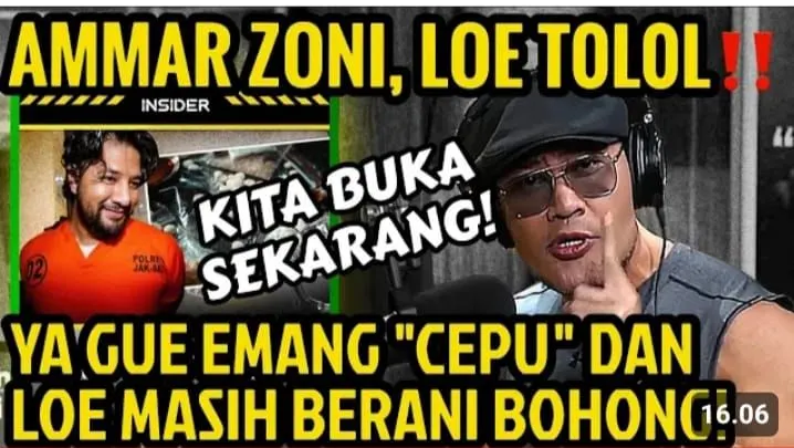 Deddy Corbuzier Kecewa pada Ammar Zoni