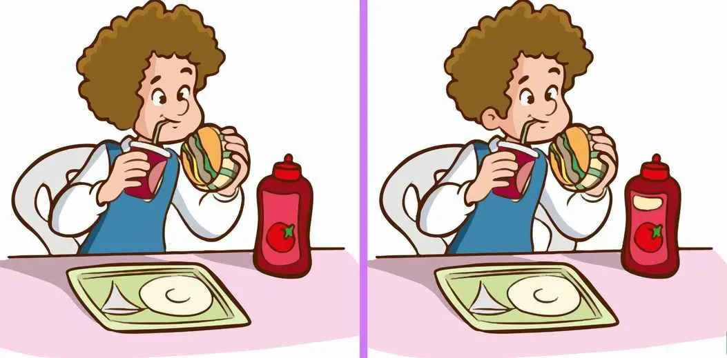 Tes IQ: Ada 3 Perbedaan pada Gambar Pria Makan Burger Ini, BIsakah Kamu Menemukannya? Uji Kemampuan Observasi