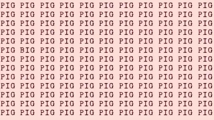 Tes IQ: Temukan Kata BIG di Antara Kata PIG