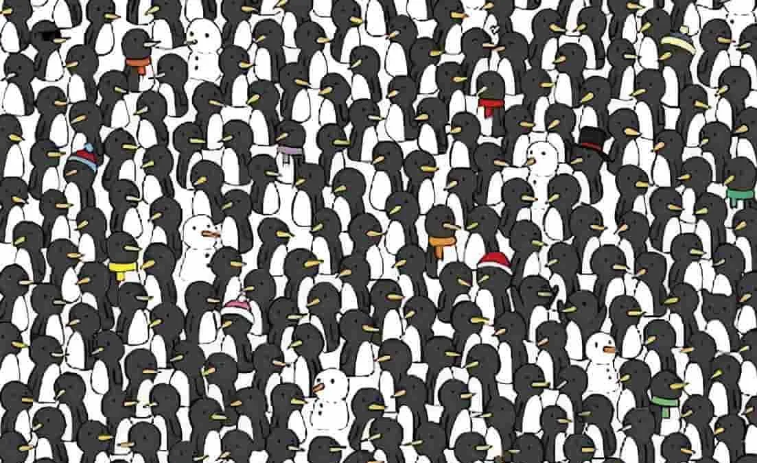 Tes Ilusi Optik: Temukan 3 Kucing dalam Kumpulan Penguin