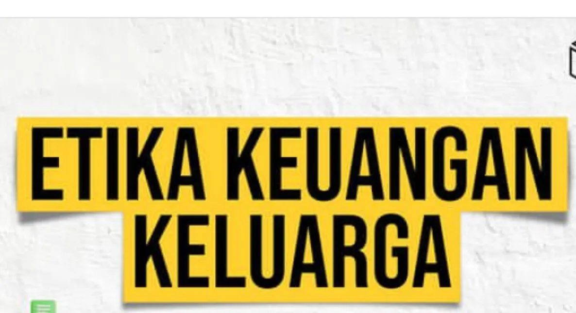 Etika keuangan dalam keluarga