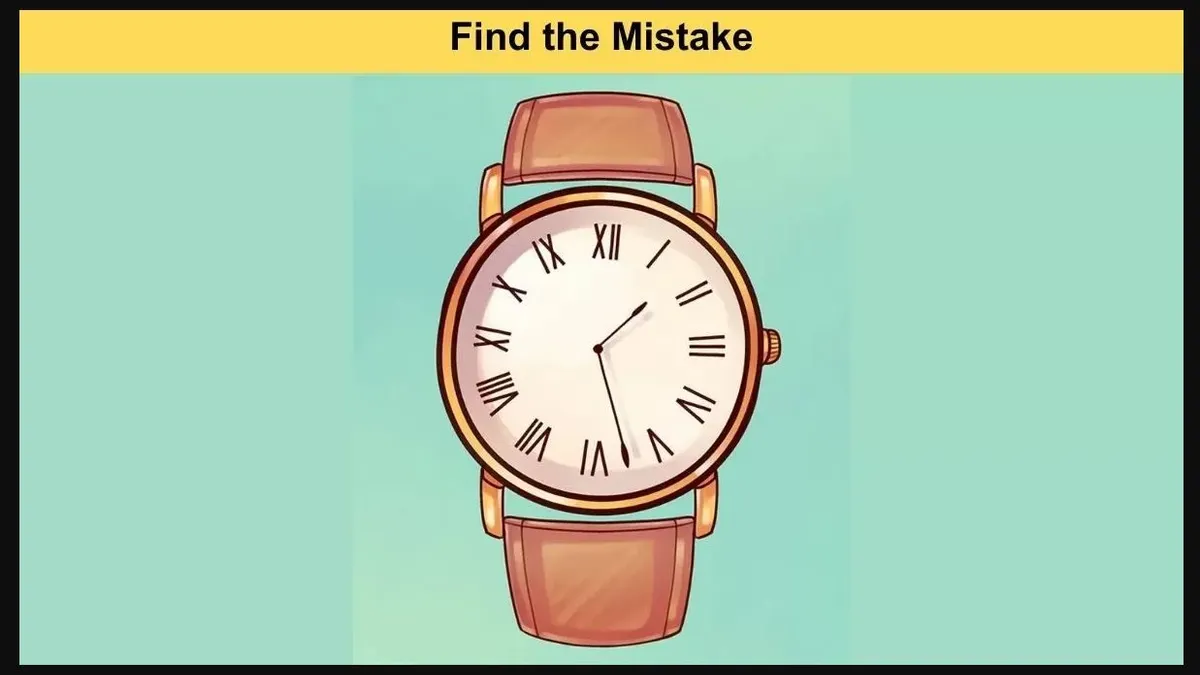 Tes IQ Menemukan Kesalahan pada Gambar Jam Tangan dalam Waktu 10 Detik