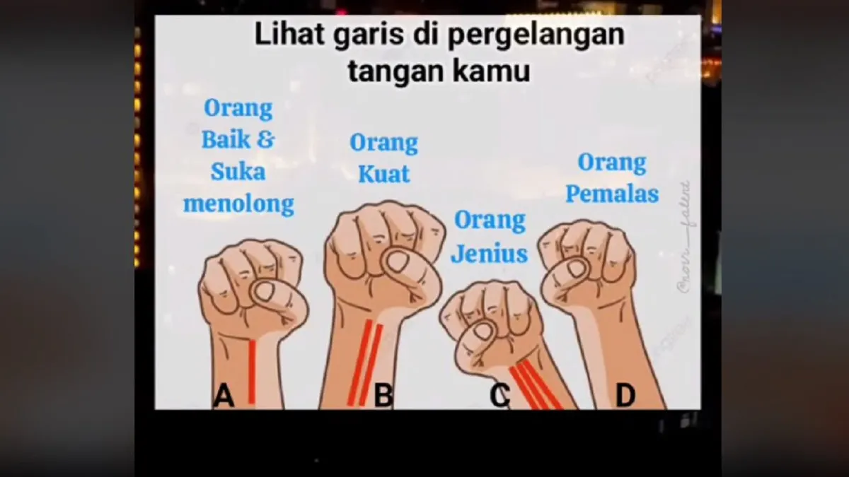 Lantas bagaimana Kita dapat melihat kepribadian seseorang hanya melihat garis di pergelangan tangannya saat mengepal?