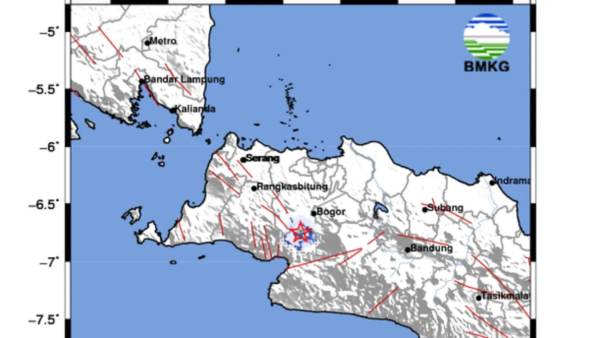 Gempa bumi berkekuatan M 3,2 mengguncang Kota Bogor, Jawa Barat. Gempa terjadi akibat adanya aktivitas sesar lokal.
