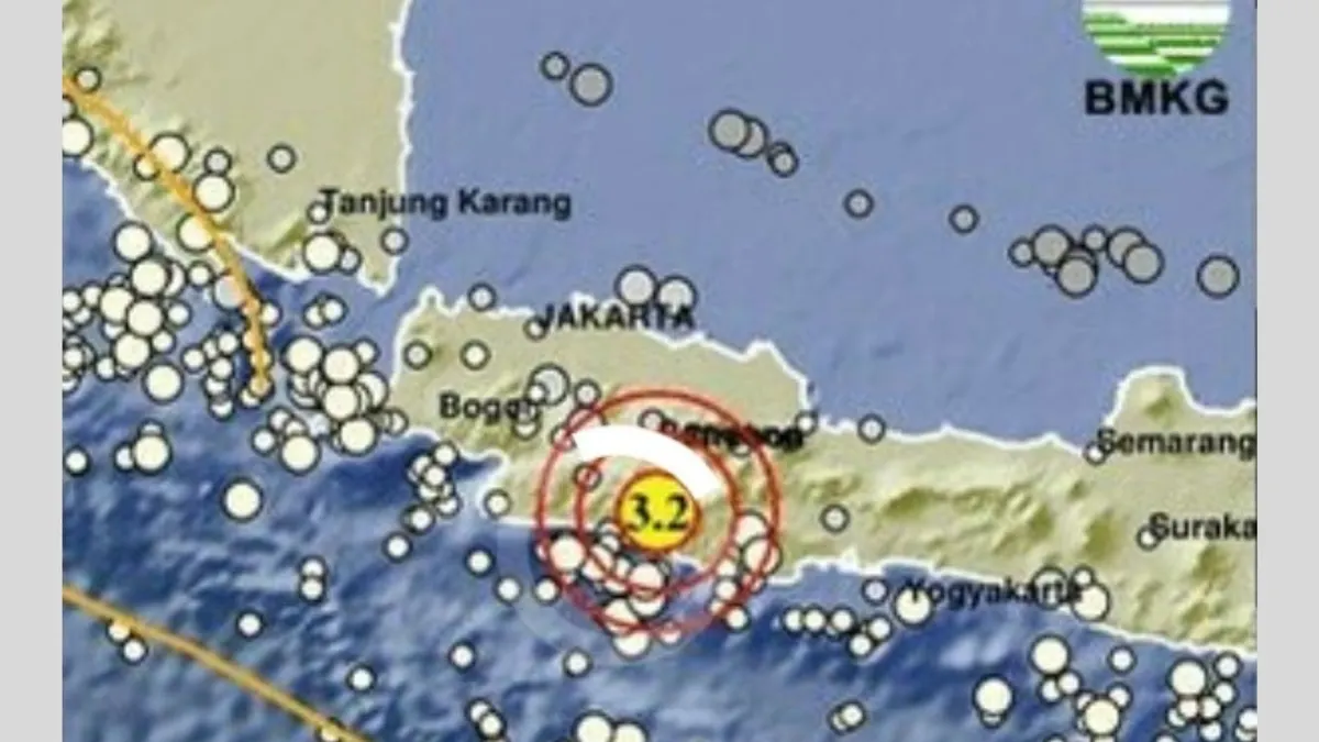 Gempa Bumi Guncang Bandung Jawa Barat, dengan Kekuatan Magnitudo 3,2 (Dok. BMKG)