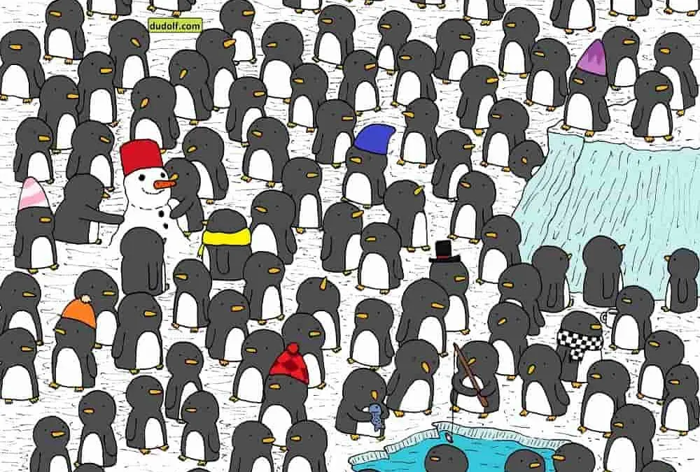 Tes Penglihatan: Asah Kejelian Mata Kamu, Coba Temukan Secangkir Coklat Panas Di Antara Kumpulan Penguin