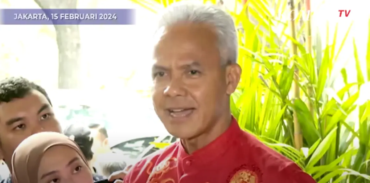 Ganjar Pranowo memberikan tanggapan terkait tingginya suara PDIP, namun tidak sesuai dengan perolehan suara pasangan Ganjar-Mahfud.