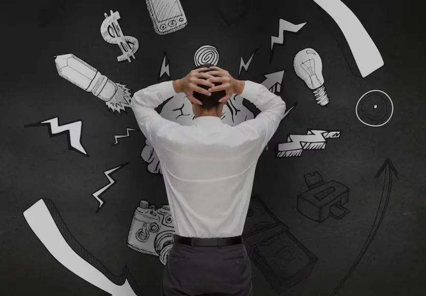 Illustrasi overthinking.