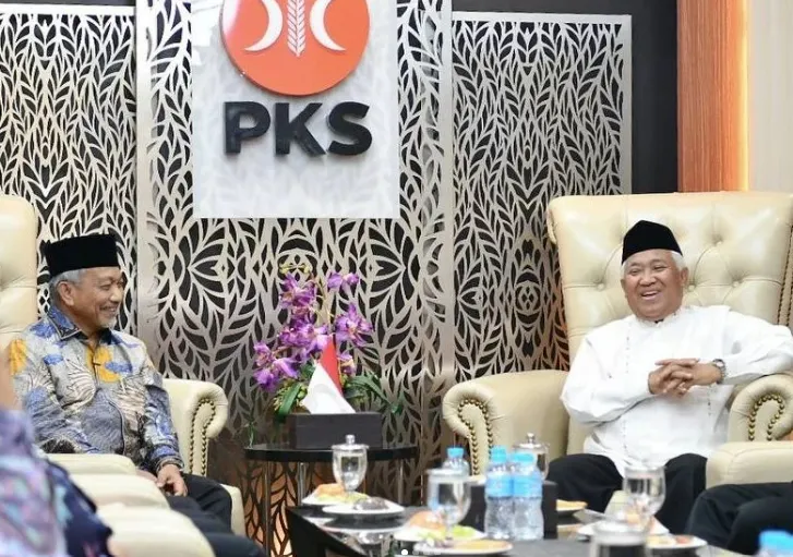Presiden PKS Ahmad Syaikhu menerima kunjungan Prof. Din Syamsuddin