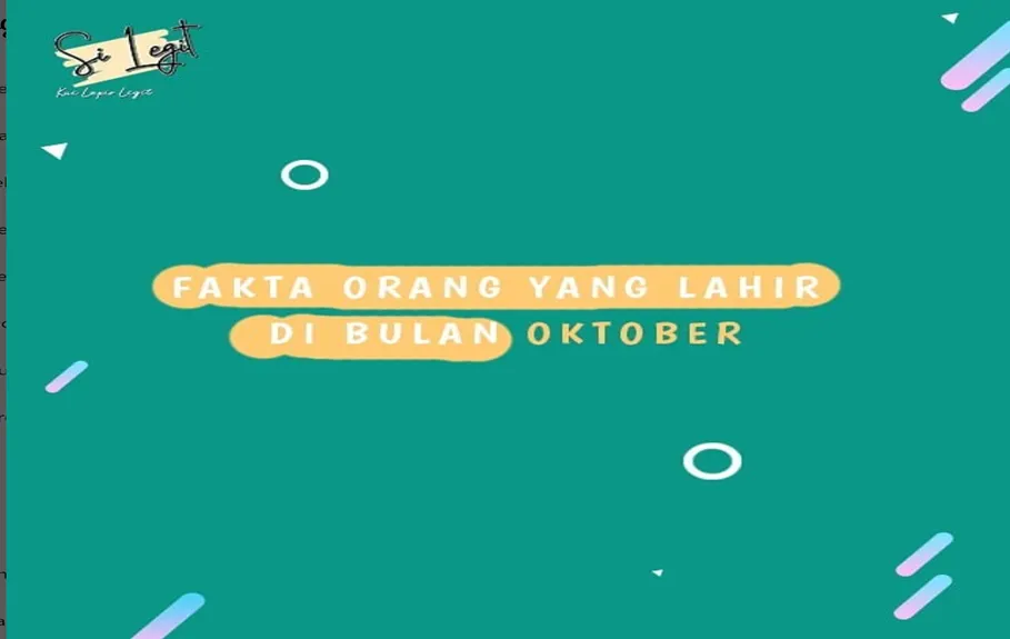 5 Fakta Kepribadian Orang yang Lahir di Bulan Oktober, Apa Sajakah Itu? Yuk Simak Selengkapnya! (Instagram @lapis.silegit)