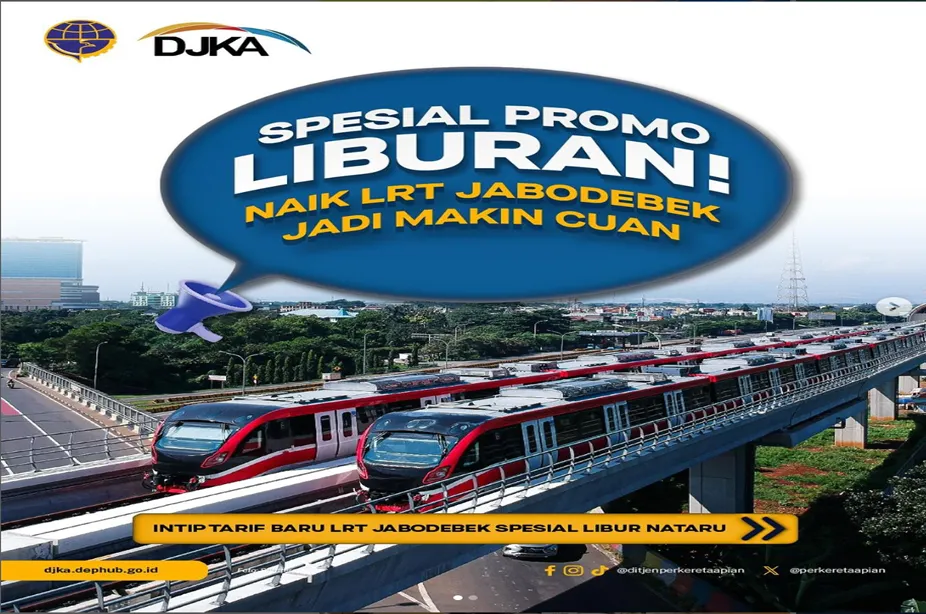 Promo Spesial Tarif LRT Jabodebek Selama Liburan Nataru
