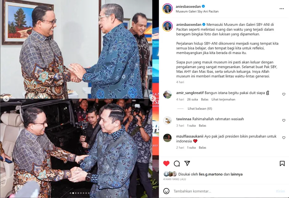 Anies Baswedan kunjungi museum galri SBY-ANI