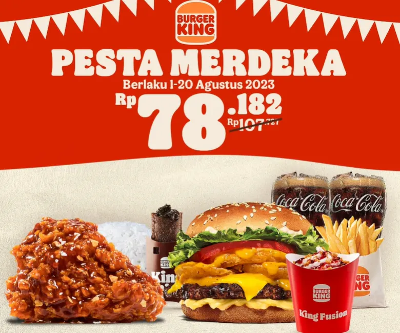 Illustrasi. promo Burger King 