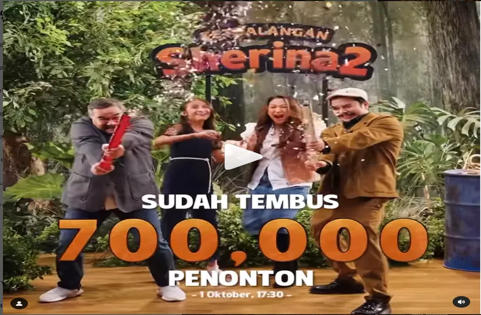 Petualangan Sherina 2 Tembus 700.000 Penonton, Mira Lesma: Terima Kasih Indonesia untuk Cinta dan Apresiasinya (Instagram @filmpetualangansherina)