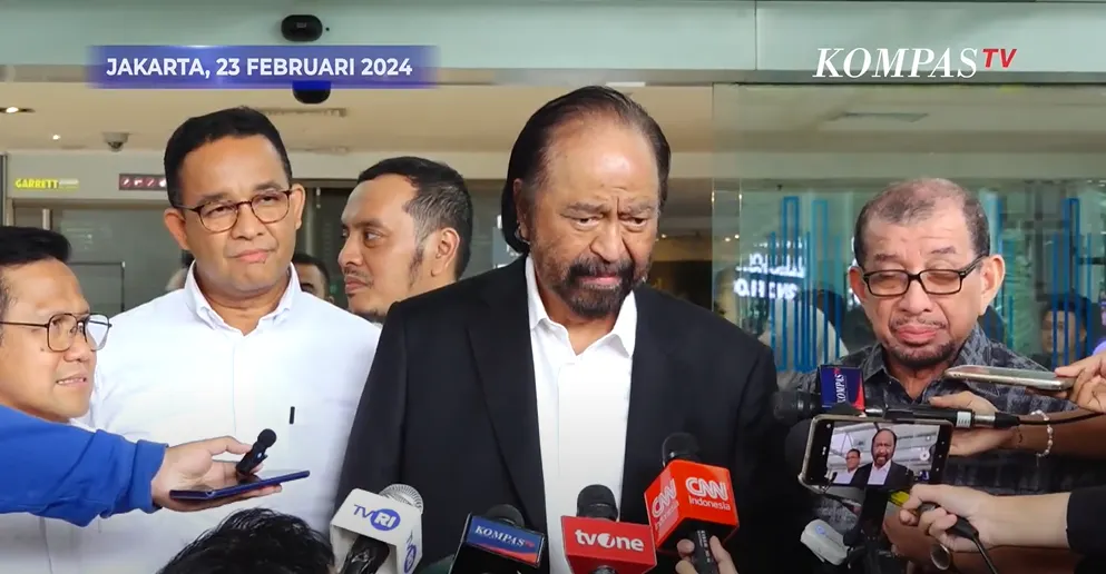 Ketua Umum (ketum) Partai NasDem Surya Paloh, memberikan jawaban terkait pertemuannya dengan Presiden Joko widodo (Jokowi).