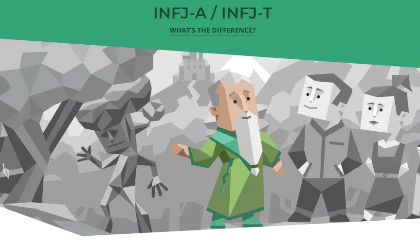 Ilustrasi tanda MBTI INFJ si tipe kepribadian langka