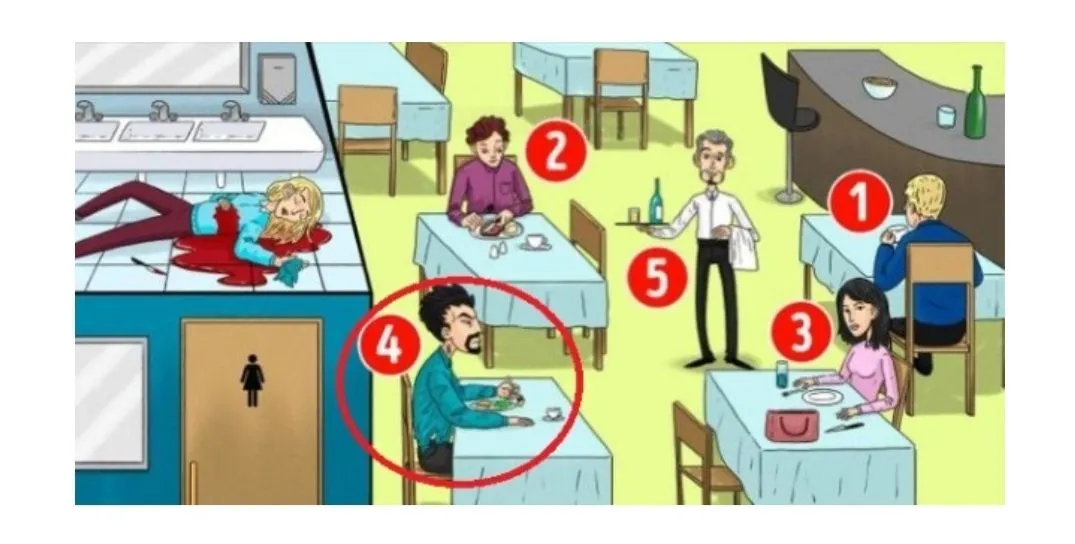 Tes IQ: Siapa Pembunuh Wanita di Restoran? Hanya Orang Ber-IQ Tinggi yang Bisa Temukan Pelaku dalam 15 Detik (Jagran Josh)