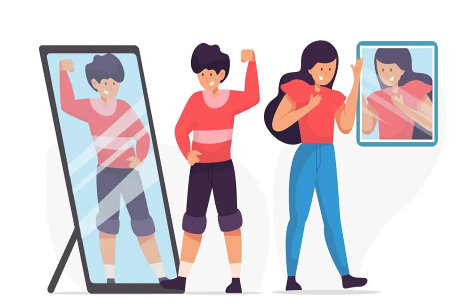 Ilustrasi kepribadian narsistik.