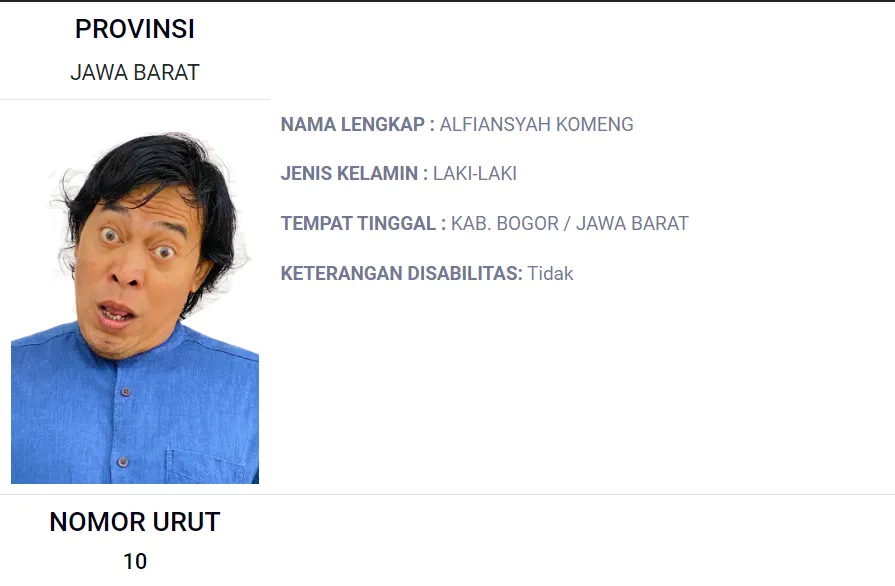 Alasan Komeng maju sebagai caleg DPD lantaran ingin seperti negara Korea Selatan yang dapat memajukan seni dan budayanya.