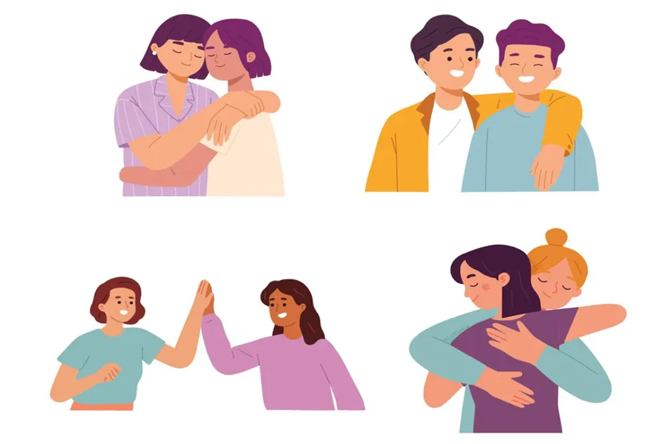 Ilustrasi memaafkan orang lain berdasarkan kepribadian MBTI.