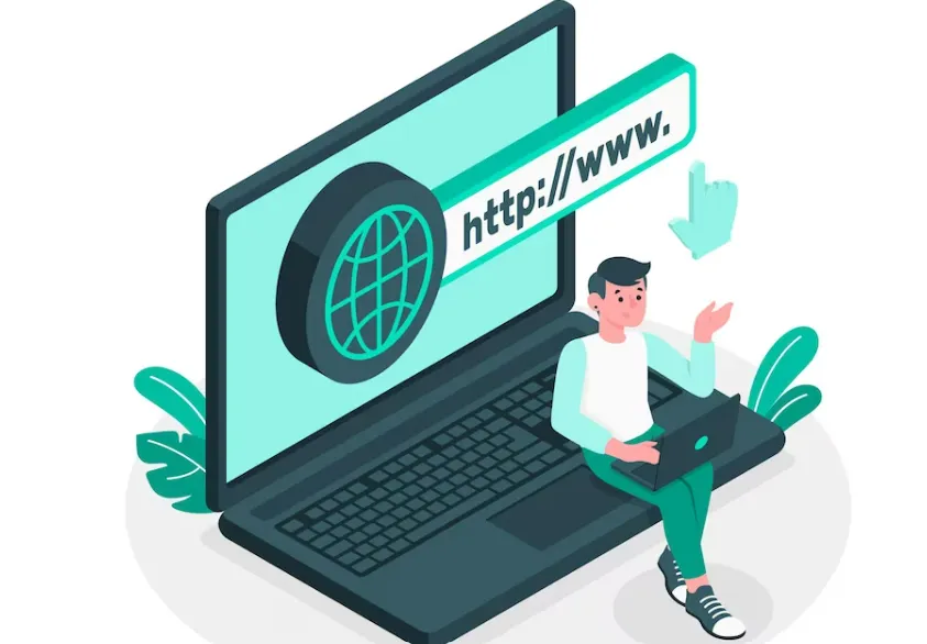 Ilustrasi membuat website.