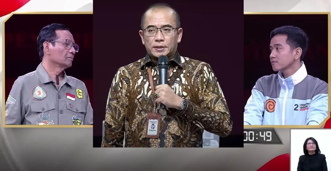 Foto Prof Mahfud MD, Hasyim Asyari, Gibran Rakabuming Raka.