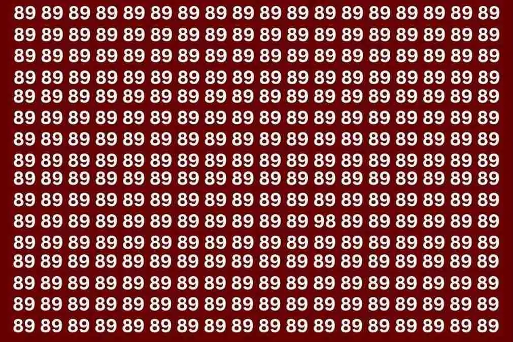 Tes IQ: Temukan Angka 98 di Kumpulan Angka 89