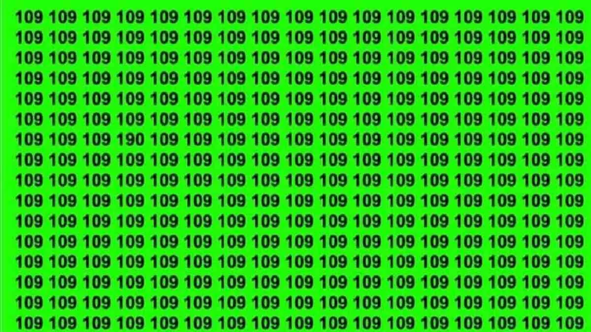 Tes IQ: Temukan Angka 190 di Antara Angka 109 dalam 11 Detik!