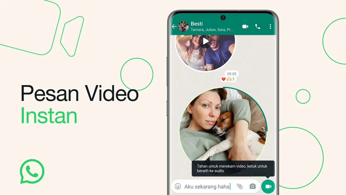Kirim video bulat di WhatsApp