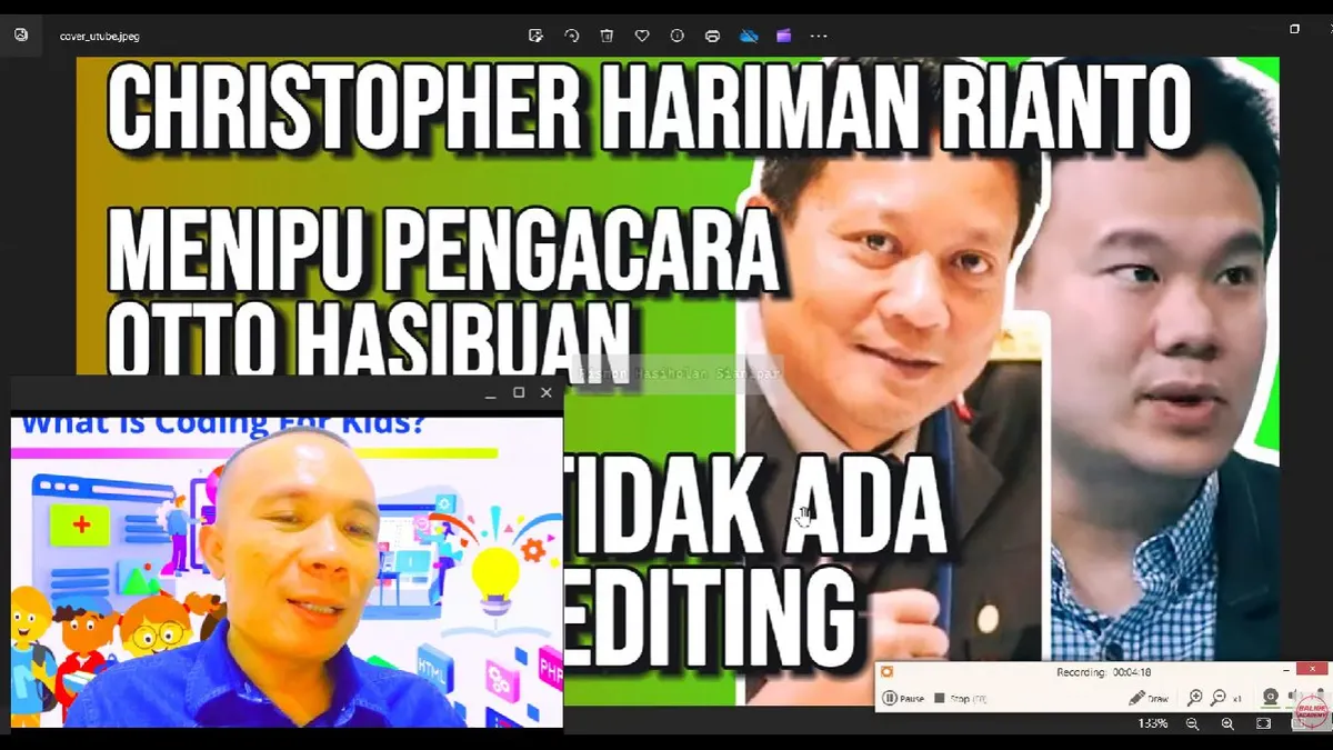 Rismon Sianipar Sebut Christopher Hariman Rianto Bohong Soal Rekayasa Warna Video CCTV Kasus Jessica Wongso