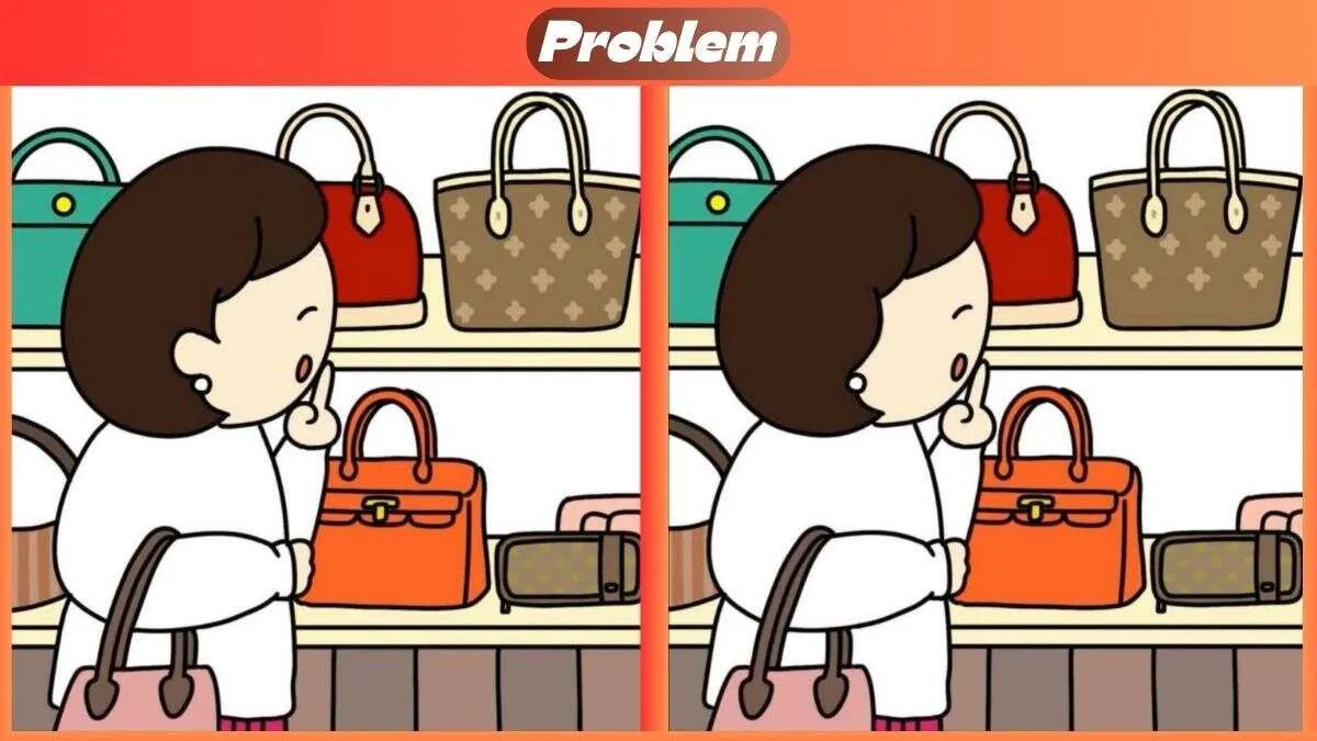 Tes IQ: Suka Tantangan? Coba Temukan 3 Perbedaan pada Gambar Wanita sedang Beli Tas!