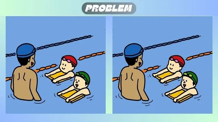 Ilusi Optik: Temukan Tiga Perbedaan Gambar Anak yang Berenang, Orang yang Teliti Menemukannya dalam 15 Detik