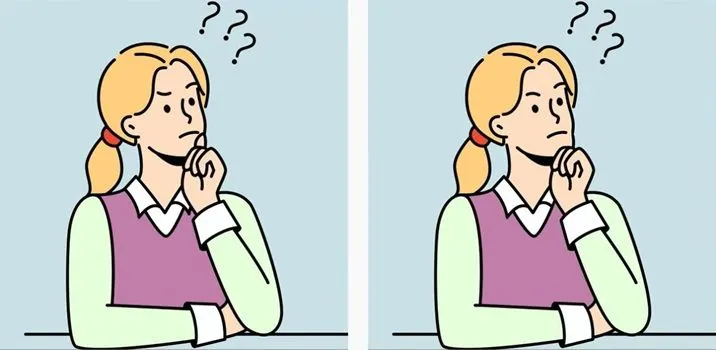 Tes IQ: Ada 3 Perbedaan pada Gambar Gadis Sedang Berpikir Ini, Kamu Bisa Menemukannya? Coba Fokuskan Matamu