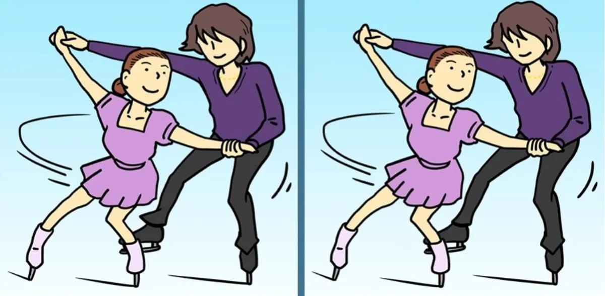 Tes IQ: Temukan 3 Perbedaan dari Gambar Pemain Ice Skating