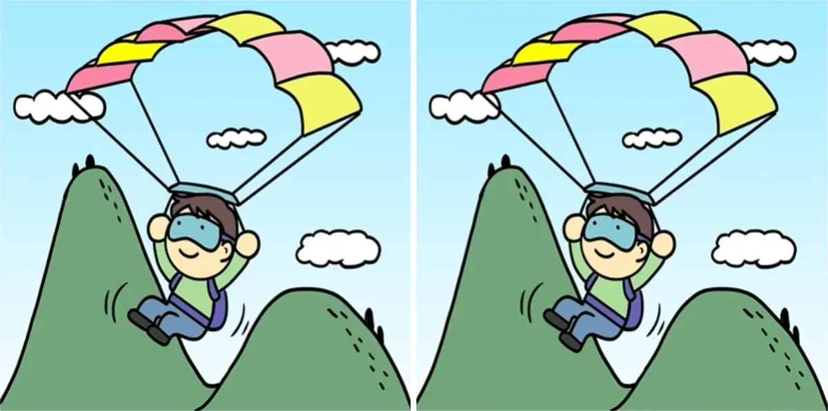 Tes IQ: Temukan 3 Perbedaan dari Gambar Paralayang Ini