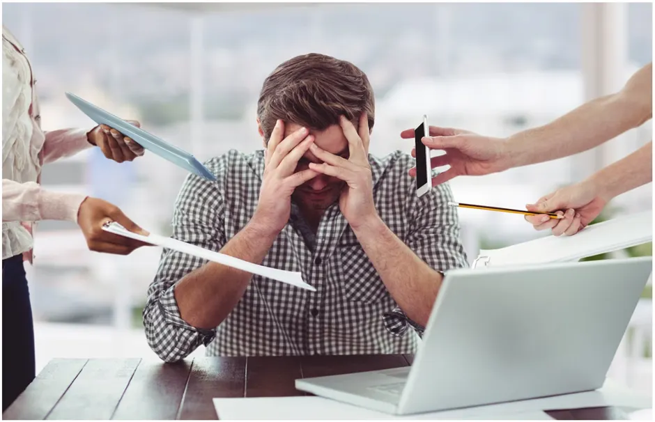 Ilustrasi stress atau tertekan.