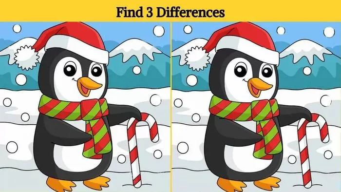 Tes Ilusi Optik: Temukan 3 Perbedaan pada Gambar Penguin Ini